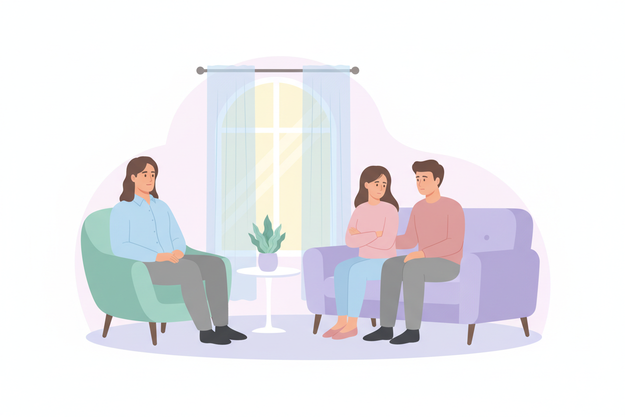 den Therapeuten männlicher darstellen, ansonsten ist das Bild gut