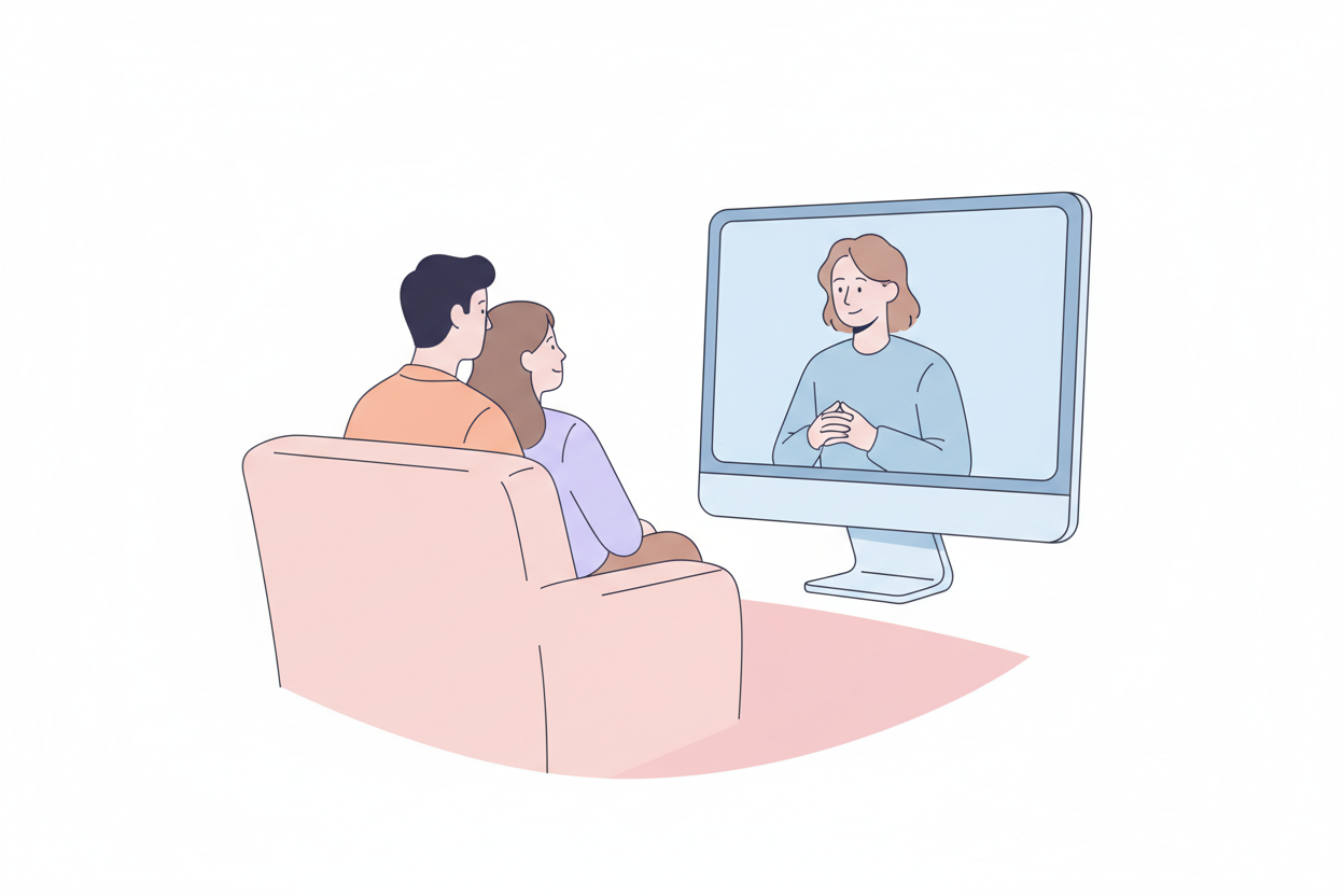 der Paartherapeut ist ein Mann, weniger Grün